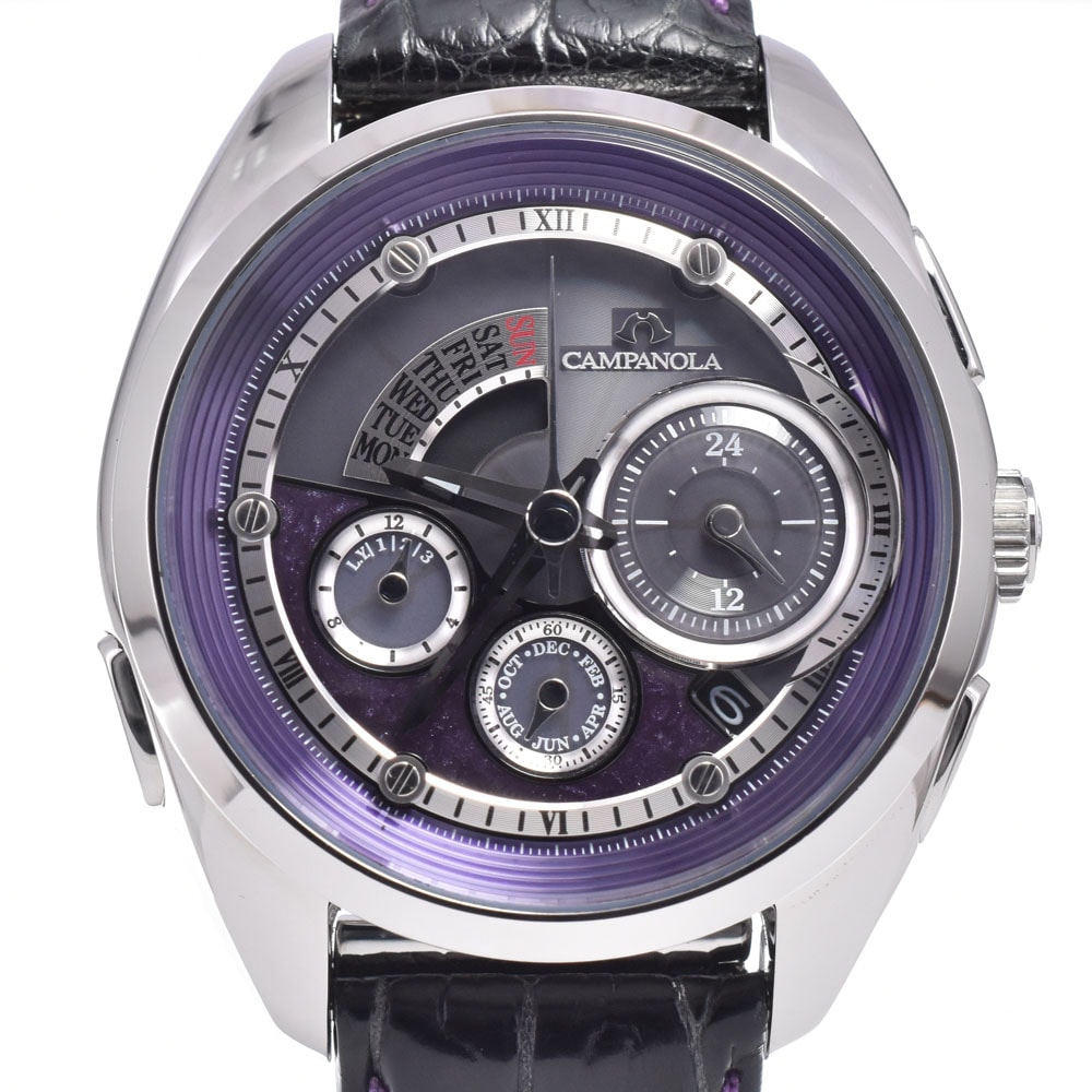 シチズン CITIZEN BZ0030-08W カンパノラ 宙叢雲 パープル ソーラー メンズ 良品 箱付き 腕時計 P#148999