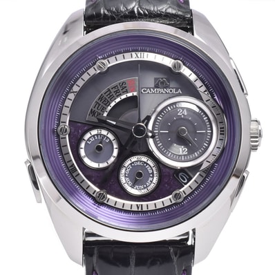 シチズン CITIZEN BZ0030-08W カンパノラ 宙叢雲 パープル ソーラー メンズ 良品 箱付き 腕時計 P#148999