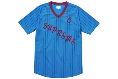Supreme A.D. Baseball Jersey BLUE SS17