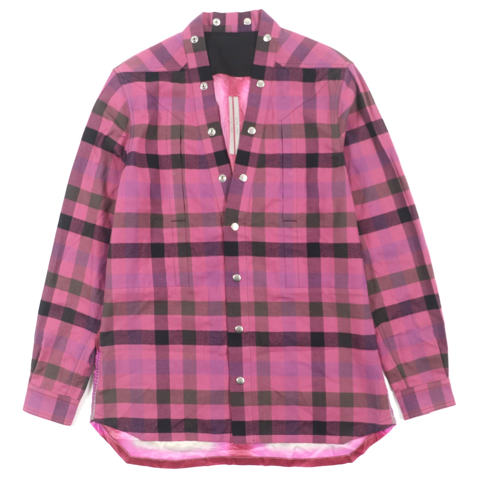 極美品 リックオウエンス
 長袖シャツ FOGPOCKET LARRY SHIRT ピンク メンズ 40 RP01C5242