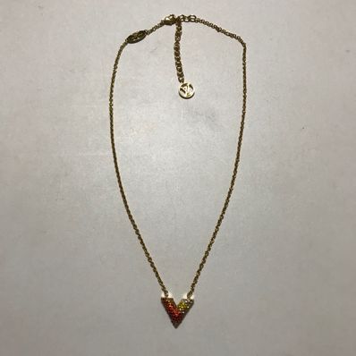 Louis Vuitton Essential V Strass Necklace "Gold"