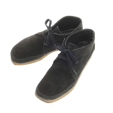 【中古】クラークス Clarks スエード モカシンブーツ ブラック【サイズUK7 1/2】【メンズ】