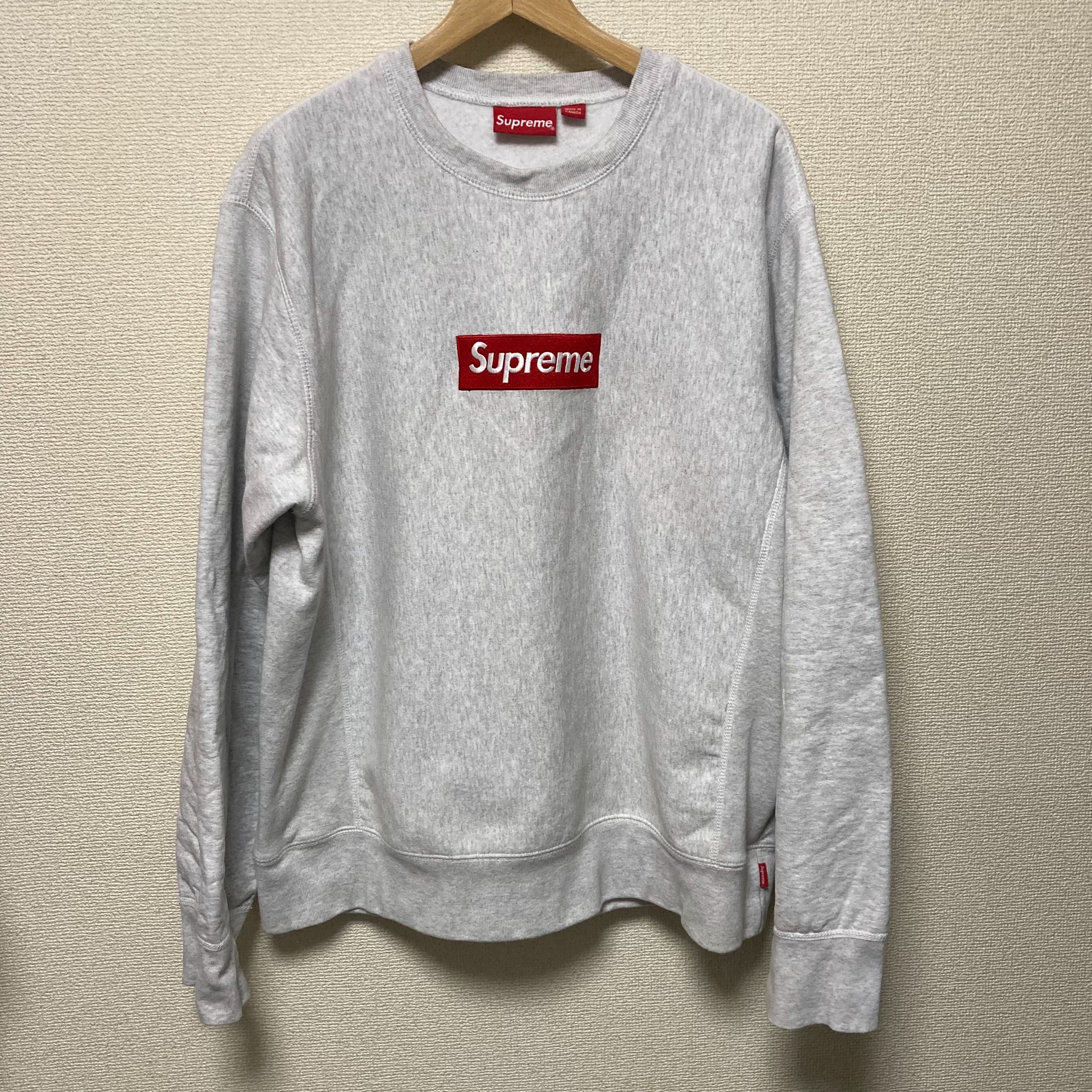 Supreme Box Logo Crewneck Sweatshirt "Ash Grey" (18FW)