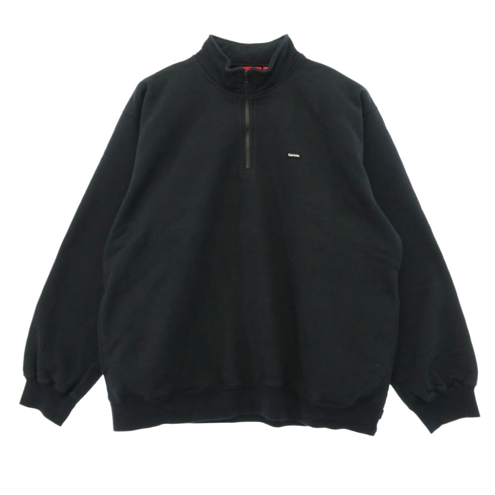 Supreme シュプリーム 25SS Small Box Half Zip Pullover スモールボックスロゴ ハーフジップ プルオーバー スウェット ブラック系 XL【中古】
