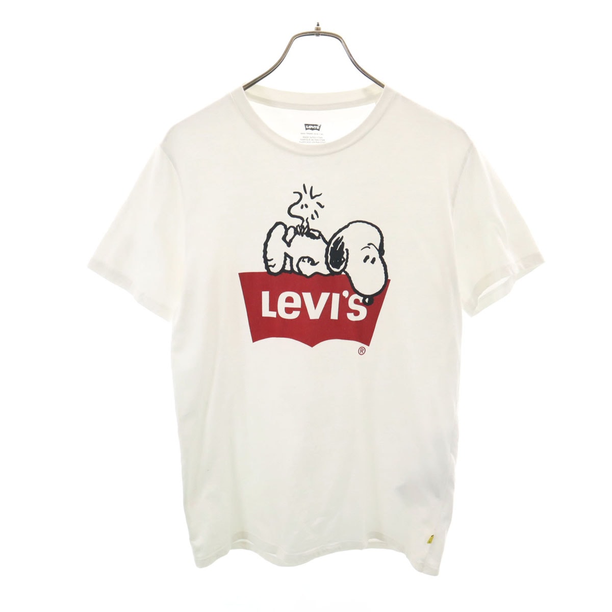 Levi's リーバイス PEANUTS ピーナッツ コラボ スヌーピー 半袖 Tシャツ S ホワイト SNOOPY