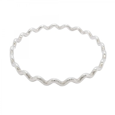 【6jdb0516-k】ティファニー バングル ジグザグ シルバー925【中古】レディース