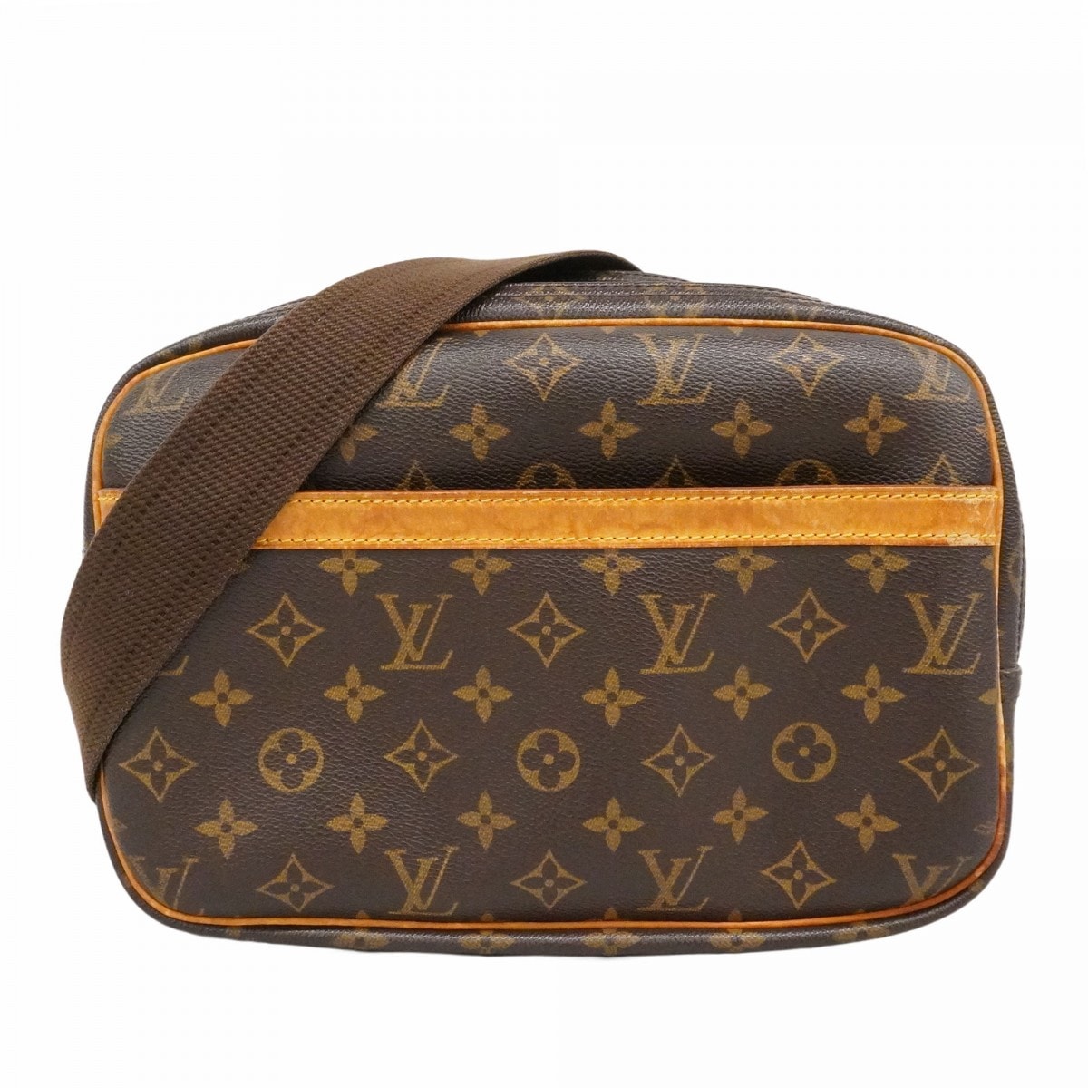 【6dd4489】ルイヴィトン ショルダーバッグ モノグラム リポーターPM M45254 ブラウン【中古】レディース