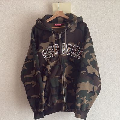 Supreme x B.B. Simon Zip Up Hooded Sweatshirt "Woodland Camo"