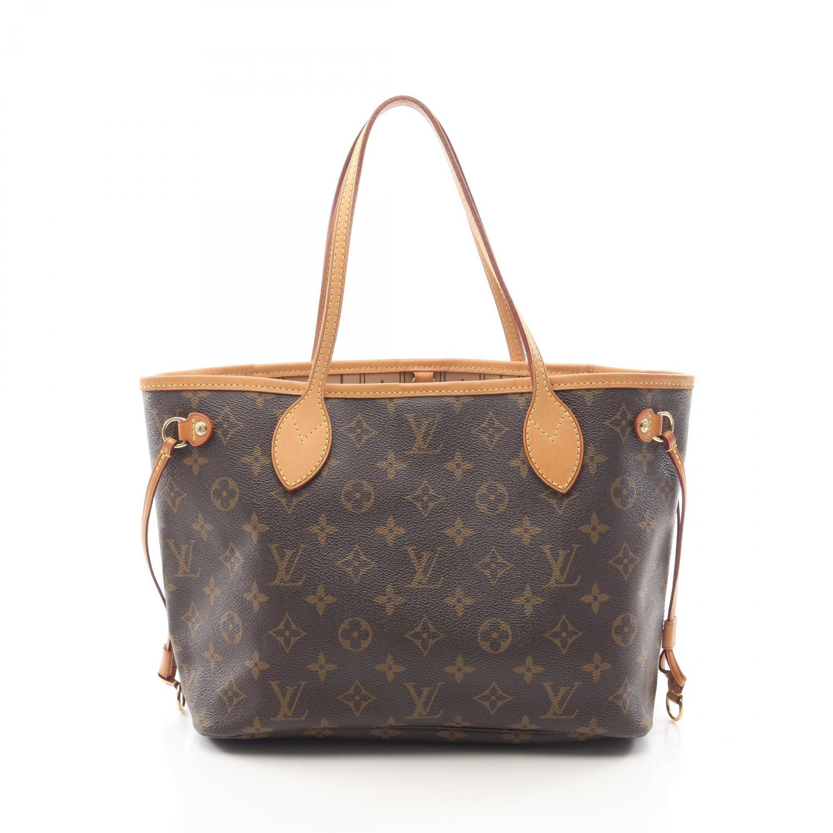 ルイ・ヴィトン LOUIS VUITTON ネヴァーフルPM トートバッグ バッグ PVCコーティングキャンバス レザー モノグラム レディース ブラウン系 M40155 【中古】