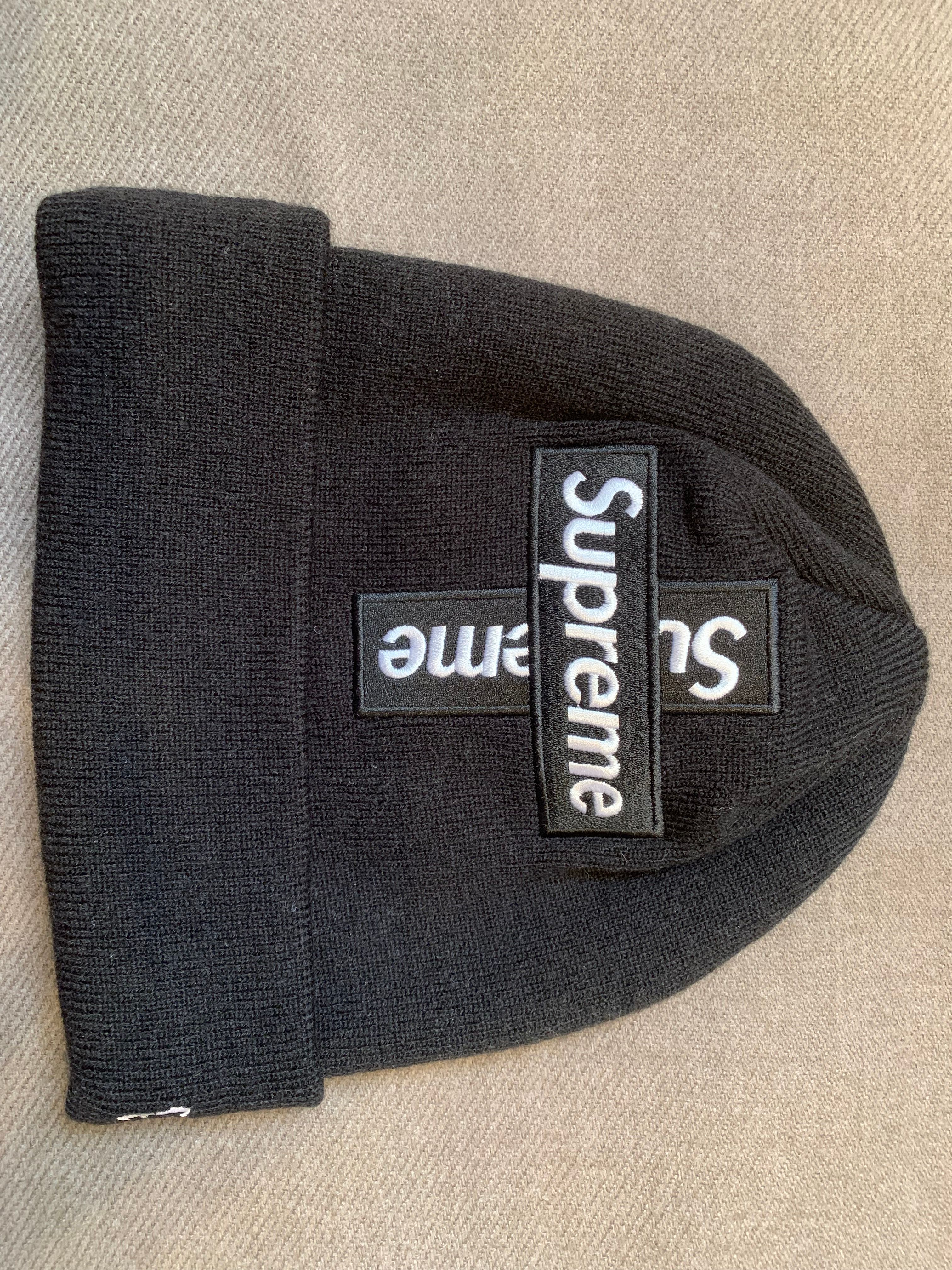 Supreme New Era® Cross Box Logo Beanie "Black"