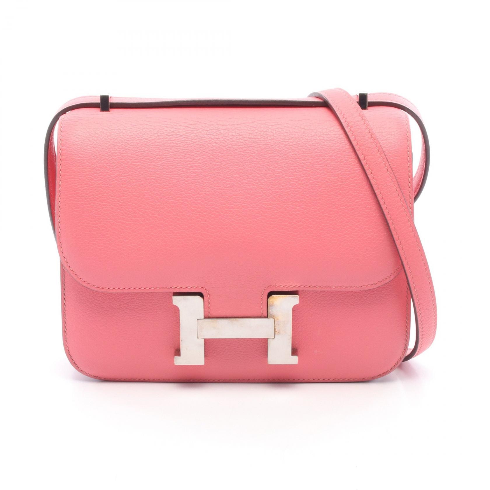エルメス HERMES コンスタンス3 ミニ ショルダーバッグ バッグ レザー エバーカラー エバーカラー ローズエテ D刻印(2019年製造) レディース ピンク系 【中古】