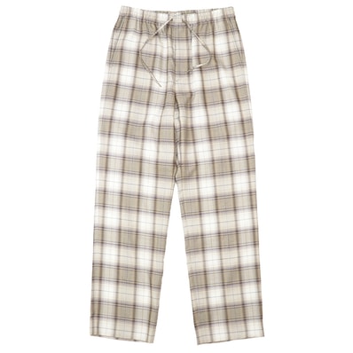 SALE【新品同様】AURALEE オーラリー イージーパンツ サイズ 4 メンズ SUPER LIGHT WOOL CHECK EASY SLACKS チェック柄 ウール100% ボトムス ベージュ系 総柄 日本製 A23AP02LC