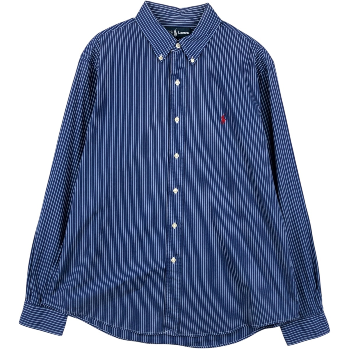 古着 ラルフローレン Ralph Lauren CUSTOM FIT 長袖 ボタンダウンストライプシャツ メンズXL相当/eaa634862