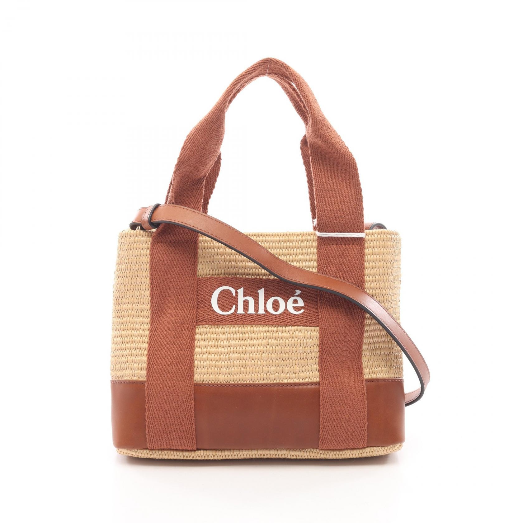 クロエ Chloe キッズ ショルダーバッグ バッグ レザー フェイクストロー レディース ベージュ系 / ブラウン系 C20587239 【新品】
