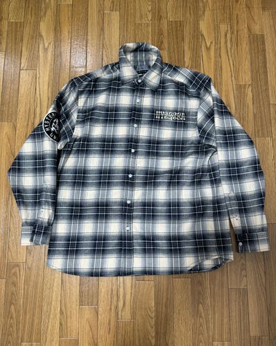 WIND AND SEA x HYSTERIC GLAMOUR Check Shirt "Navy"