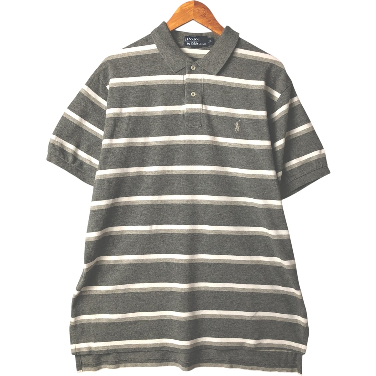 古着 ラルフローレン Ralph Lauren POLO by Ralph Lauren マルチボーダー 半袖 ボーダー ポロシャツ メンズXL相当/eaa567040