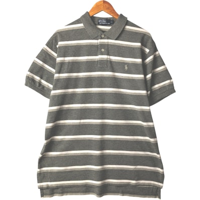 古着 ラルフローレン Ralph Lauren POLO by Ralph Lauren マルチボーダー 半袖 ボーダー ポロシャツ メンズXL相当/eaa567040