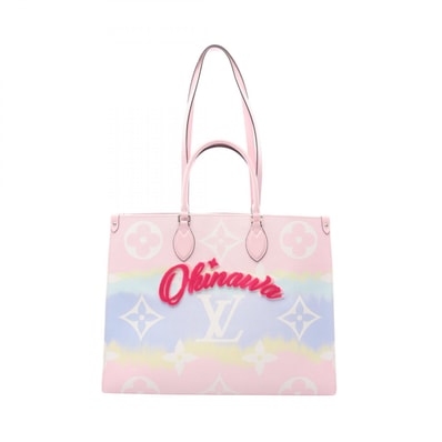 ルイ・ヴィトン LOUIS VUITTON オンザゴー GM ショルダーバッグ バッグ PVCコーティングキャンバス レザー エスカル ピンク レディース ピンク系 / マルチカラー M45191 【中古】