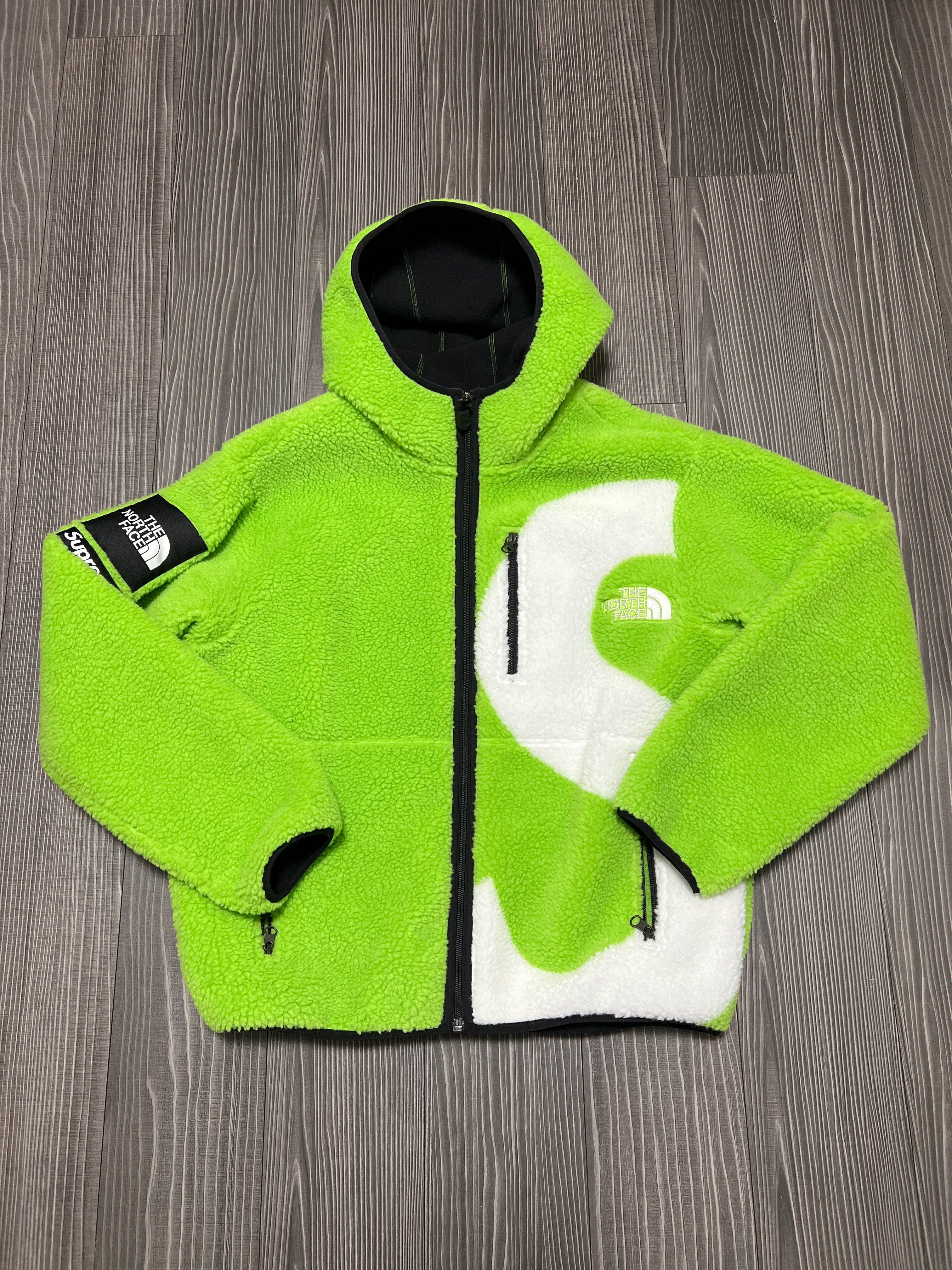 Supreme x The North Face S Logo Hooded Fleece Jacket "Green"