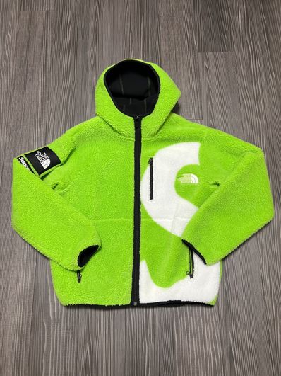 Supreme x The North Face S Logo Hooded Fleece Jacket "Green"