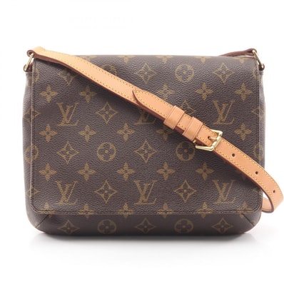 ルイ・ヴィトン LOUIS VUITTON ミュゼットタンゴ ショートストラップ ショルダーバッグ バッグ PVCコーティングキャンバス レザー モノグラム レディース ブラウン系 M51257 【中古】