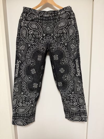Supreme Bandana Jacquard Baggy Jean "Black"