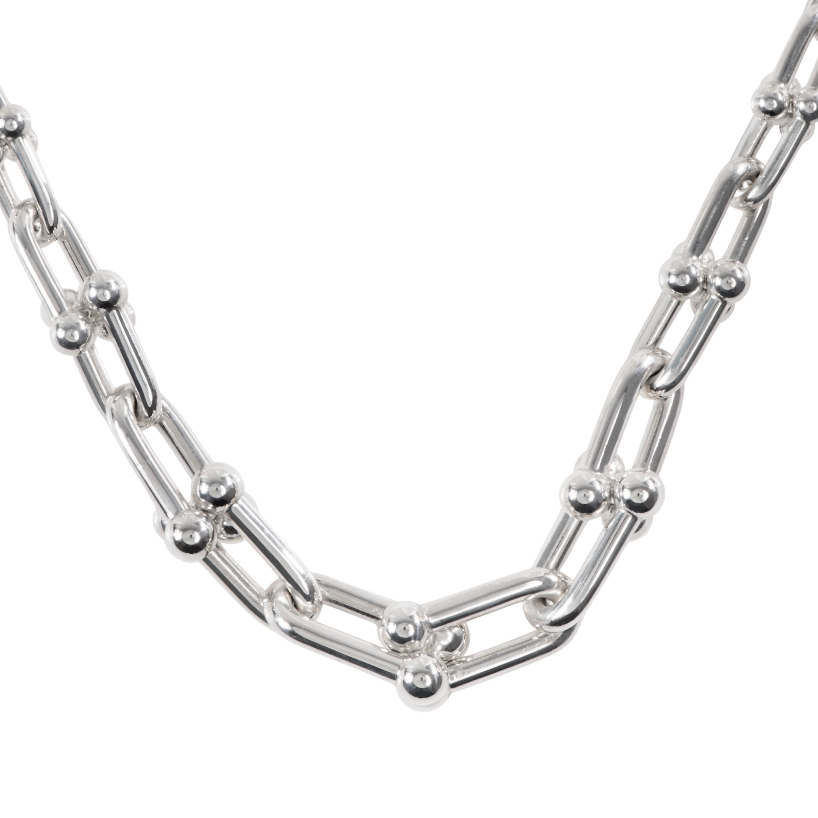 TIFFANY&Co. ティファニー ハードウェア グラジュエイテッド リンク ネックレス スターリングシルバー シルバー【中古】