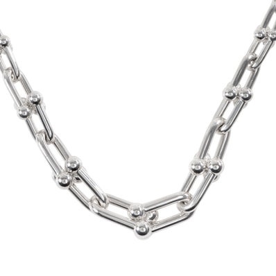 TIFFANY&Co. ティファニー ハードウェア グラジュエイテッド リンク ネックレス スターリングシルバー シルバー【中古】