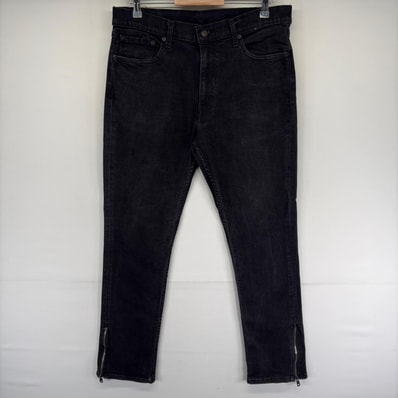 古着 リーバイス Levi's デニム パンツ 511 ジッパーフライ スリムフィット ジーンズ 裾ジッパー w36 L32 ブラック系 メンズ