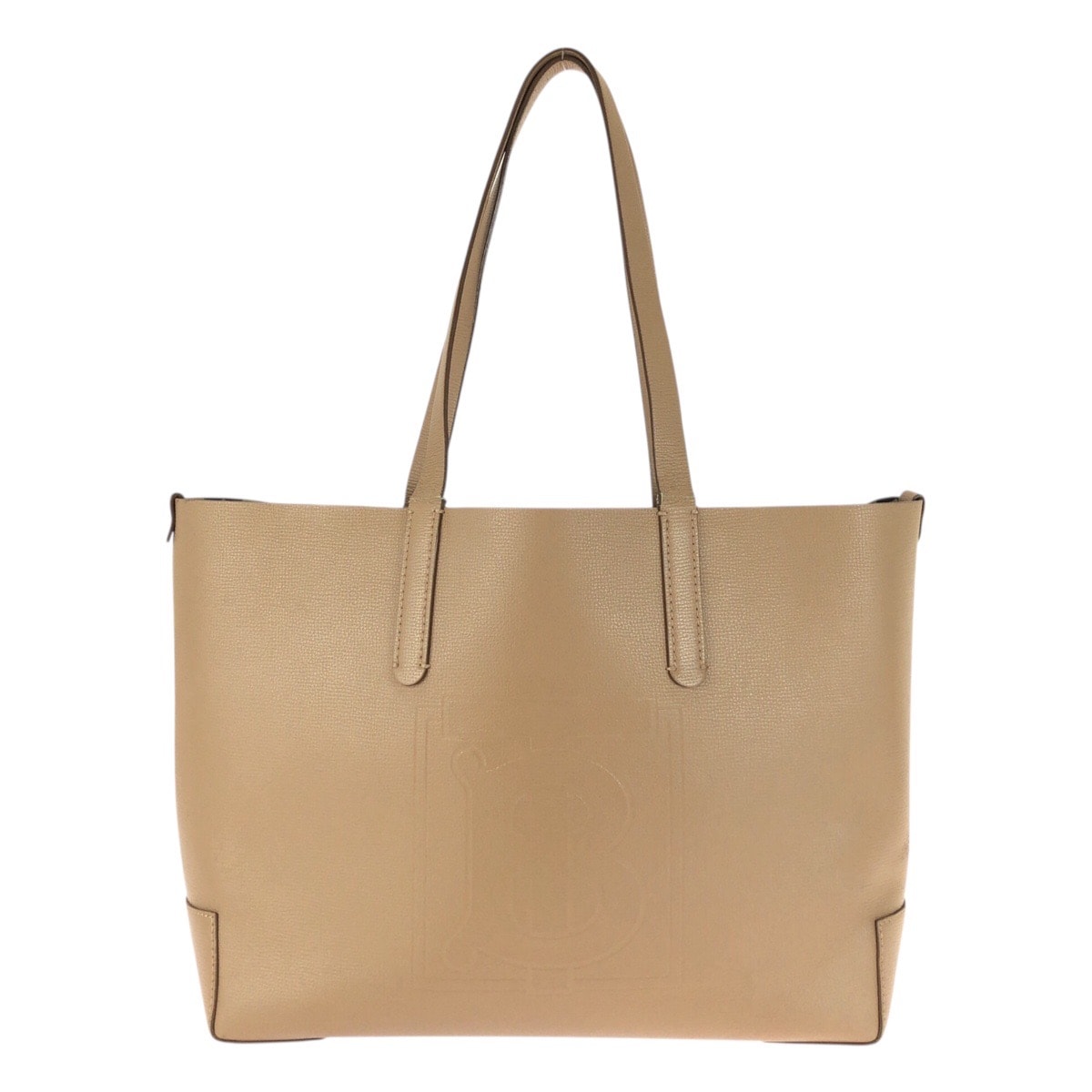 BURBERRY バーバリー ベージュ ゴールド金具 PVC トートバッグ ショルダーバッグ 505916 【中古】