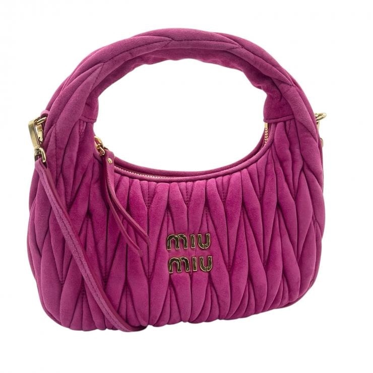 MIUMIU ミュウミュウ ハンドバッグ マテラッセ ワンダー ホーボー スエード 2WAYハンドバッグ ピンク ★プレゼント品質★★美品★