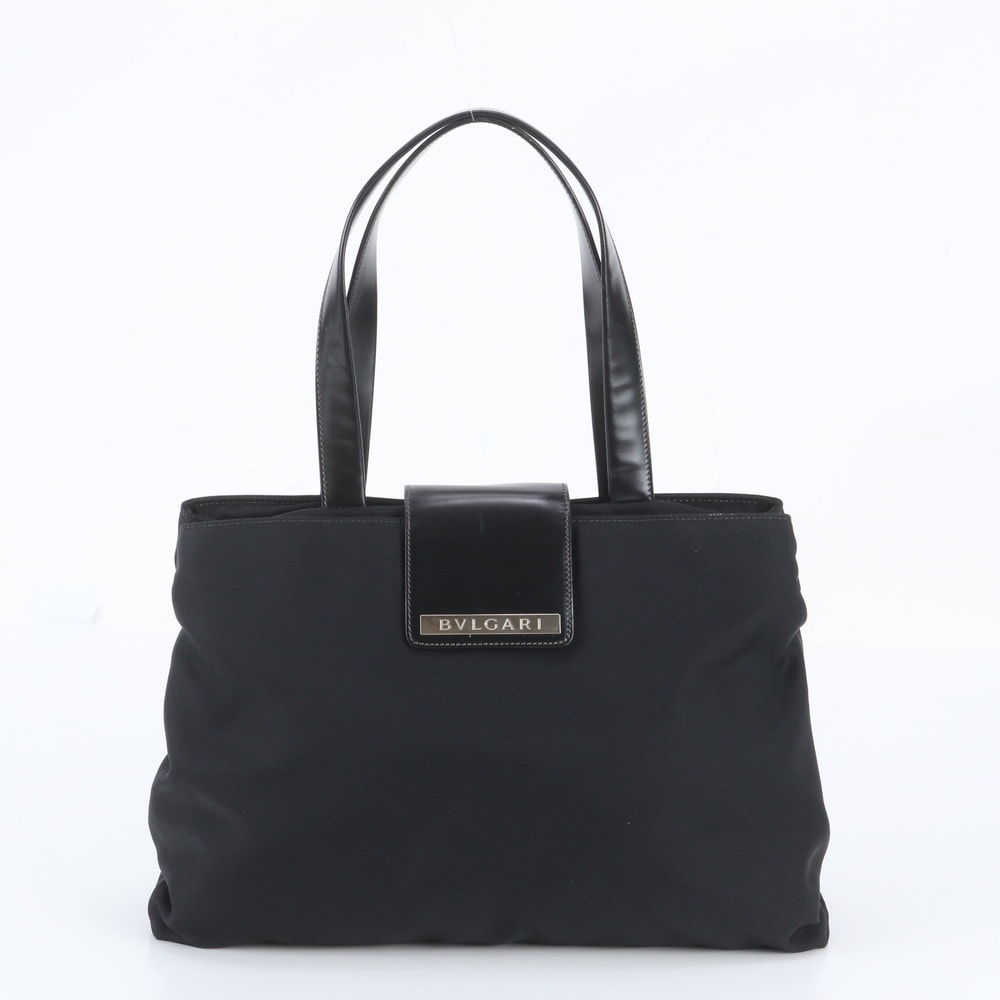 ■美品 ブルガリ トート バッグ レザー×ナイロン