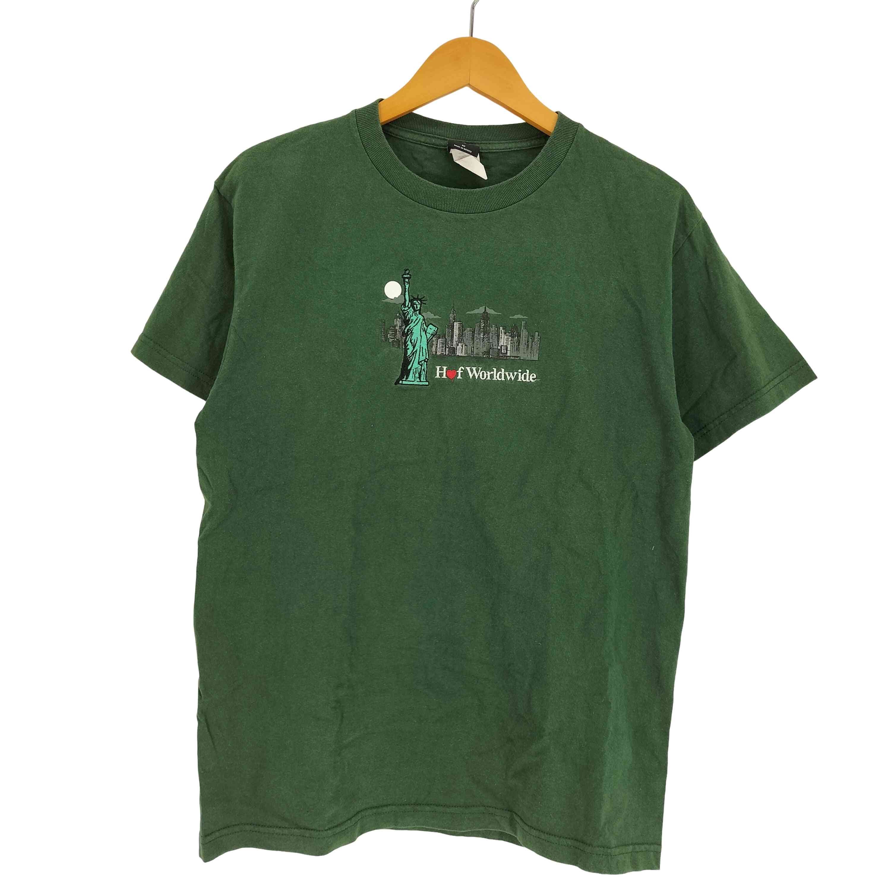 自由の女神 ロゴ 刺繍 S/S クルーネック Tシャツ【1141136906329】