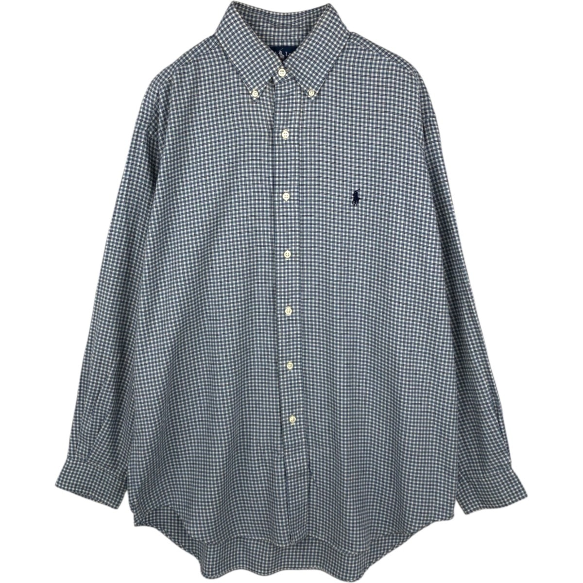 古着 ラルフローレン Ralph Lauren BLAKE 長袖 ボタンダウンチェックシャツ メンズM相当/eaa678102