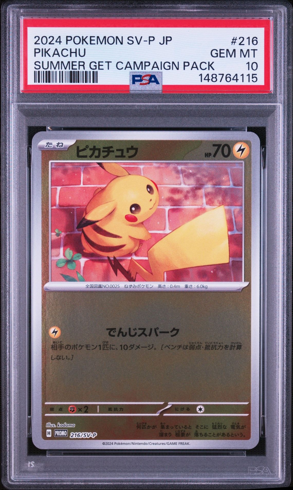 ピカチュウ P [SV-P 216](プロモカードパック「ポケカの夏がキタ