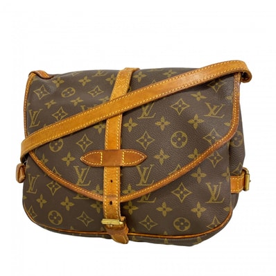 【6da0179】ルイヴィトン ショルダーバッグ モノグラム ソミュール30 M42256 ブラウン【中古】レディース