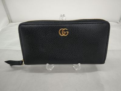 GUCCI Leather Zip Around Wallet "Black"