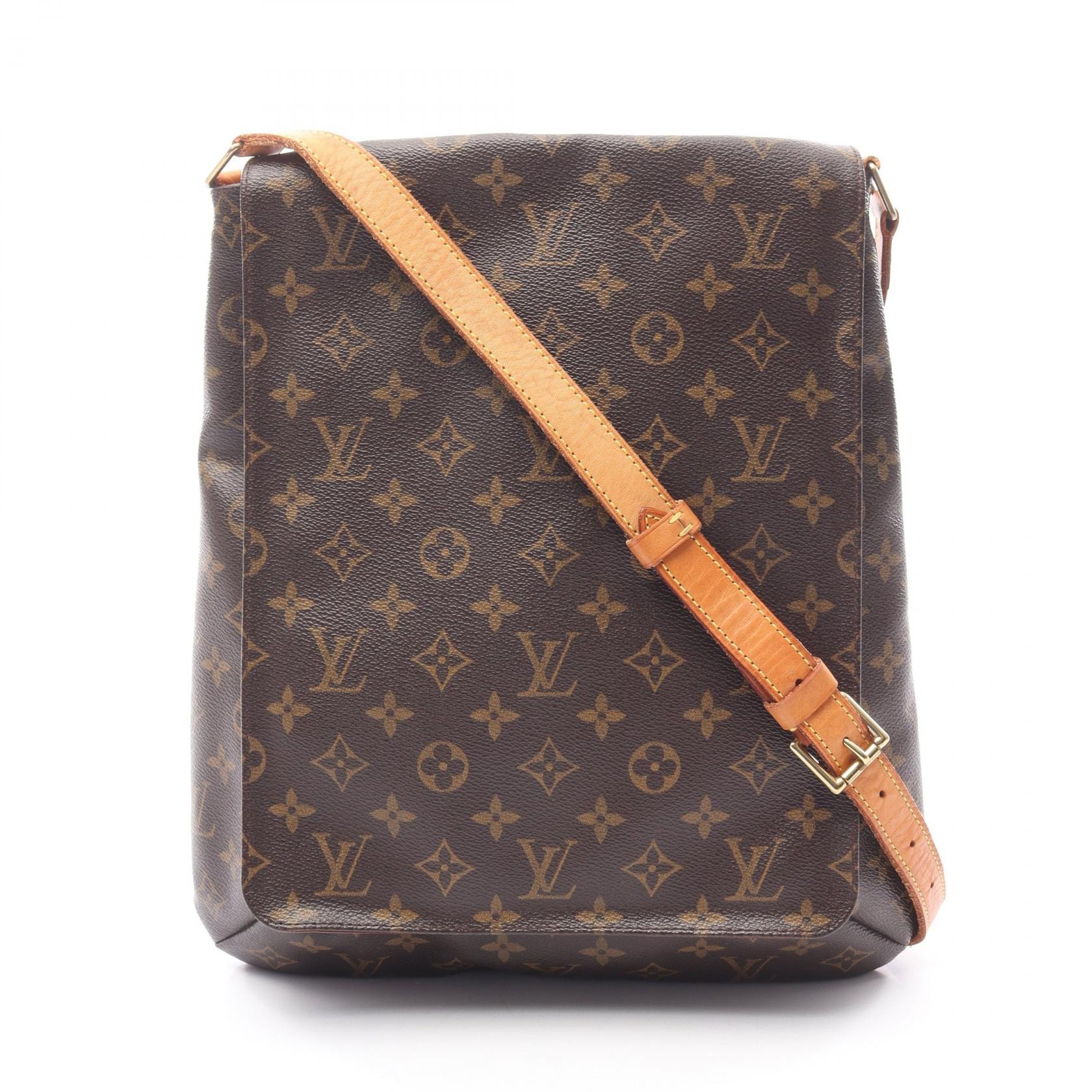 ルイ・ヴィトン LOUIS VUITTON ミュゼット ショルダーバッグ バッグ PVCコーティングキャンバス レザー モノグラム レディース ブラウン系 M51256 【中古】