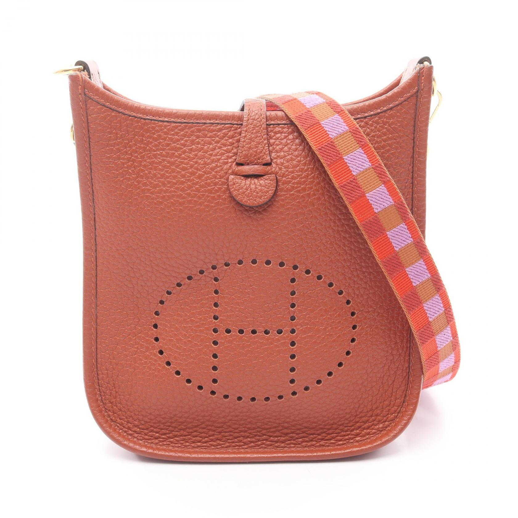 エルメス HERMES エヴリンアマゾンTPM ショルダーバッグ バッグ レザー トリヨンクレマンス トリヨンクレマンス キュイーブル U刻印(2022年製造) レディース ブラウン系 【中古】