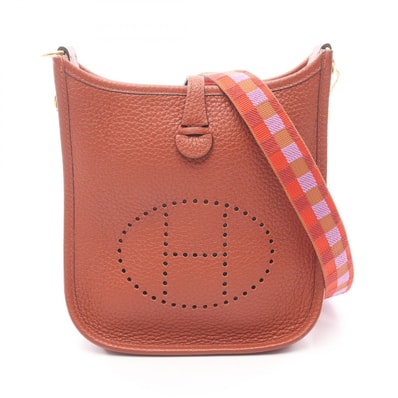 エルメス HERMES エヴリンアマゾンTPM ショルダーバッグ バッグ レザー トリヨンクレマンス トリヨンクレマンス キュイーブル U刻印(2022年製造) レディース ブラウン系 【中古】