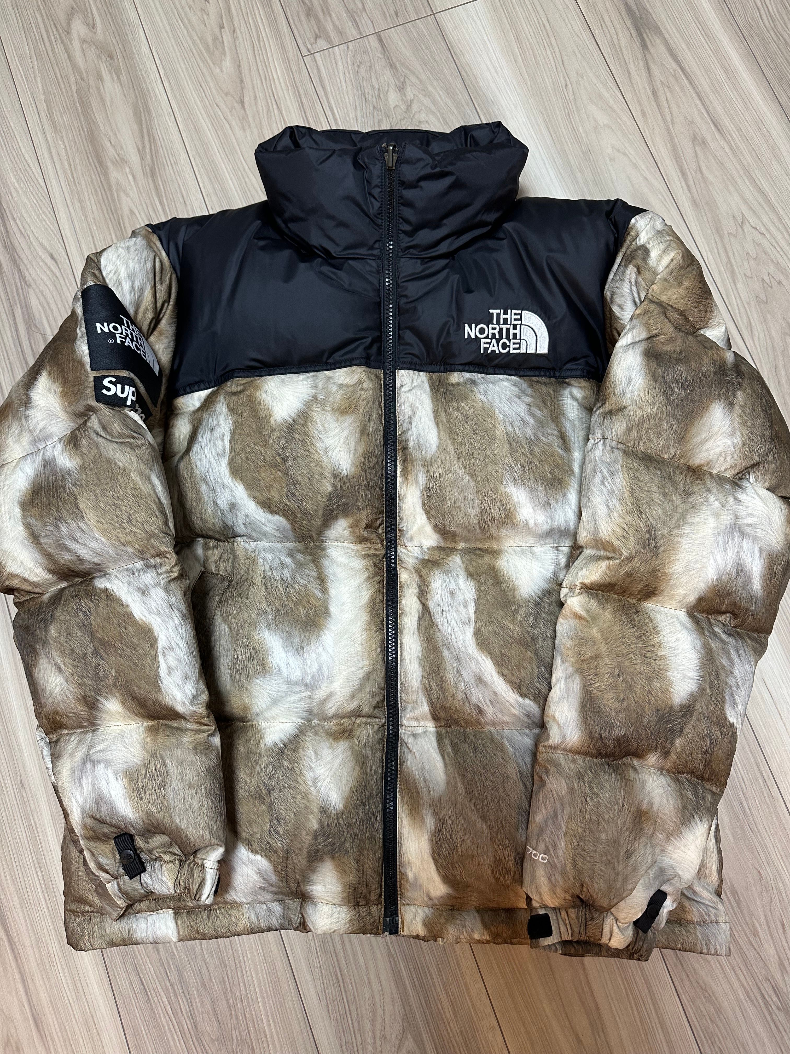 Supreme x The North Face Fur Print Nuptse Jacket "Brown"