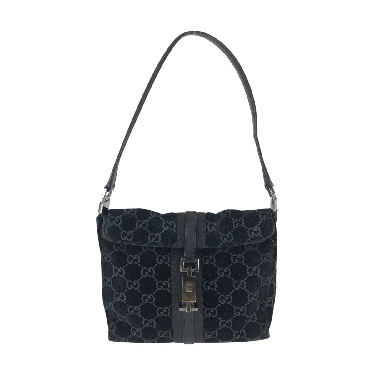 GUCCI グッチ ジャッキー ブラック 黒 スウェード レザー/ ショルダーバッグ 600711 【中古】