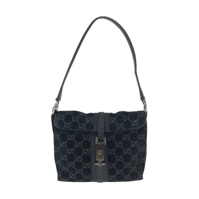 GUCCI グッチ ジャッキー ブラック 黒 スウェード レザー/ ショルダーバッグ 600711 【中古】