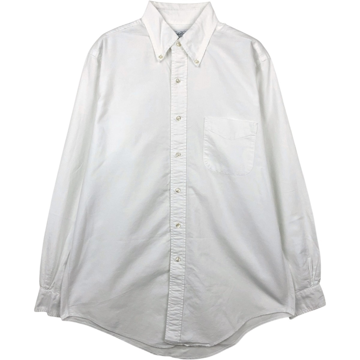 古着 ブルックスブラザーズ Brooks Brothers 無地 長袖 ボタンダウンシャツ USA製 メンズM相当 オックスフォード/eaa669128