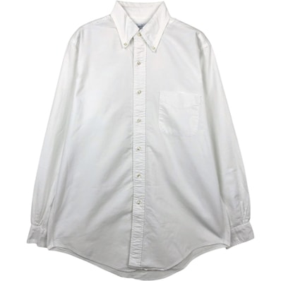 古着 ブルックスブラザーズ Brooks Brothers 無地 長袖 ボタンダウンシャツ USA製 メンズM相当 オックスフォード/eaa669128