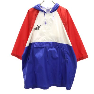 PUMA プーマ 90s ナイロン オールド ヒットユニオン 7分袖 ハーフジップ プルオーバー パーカー M プルオーバー ポケッタブル