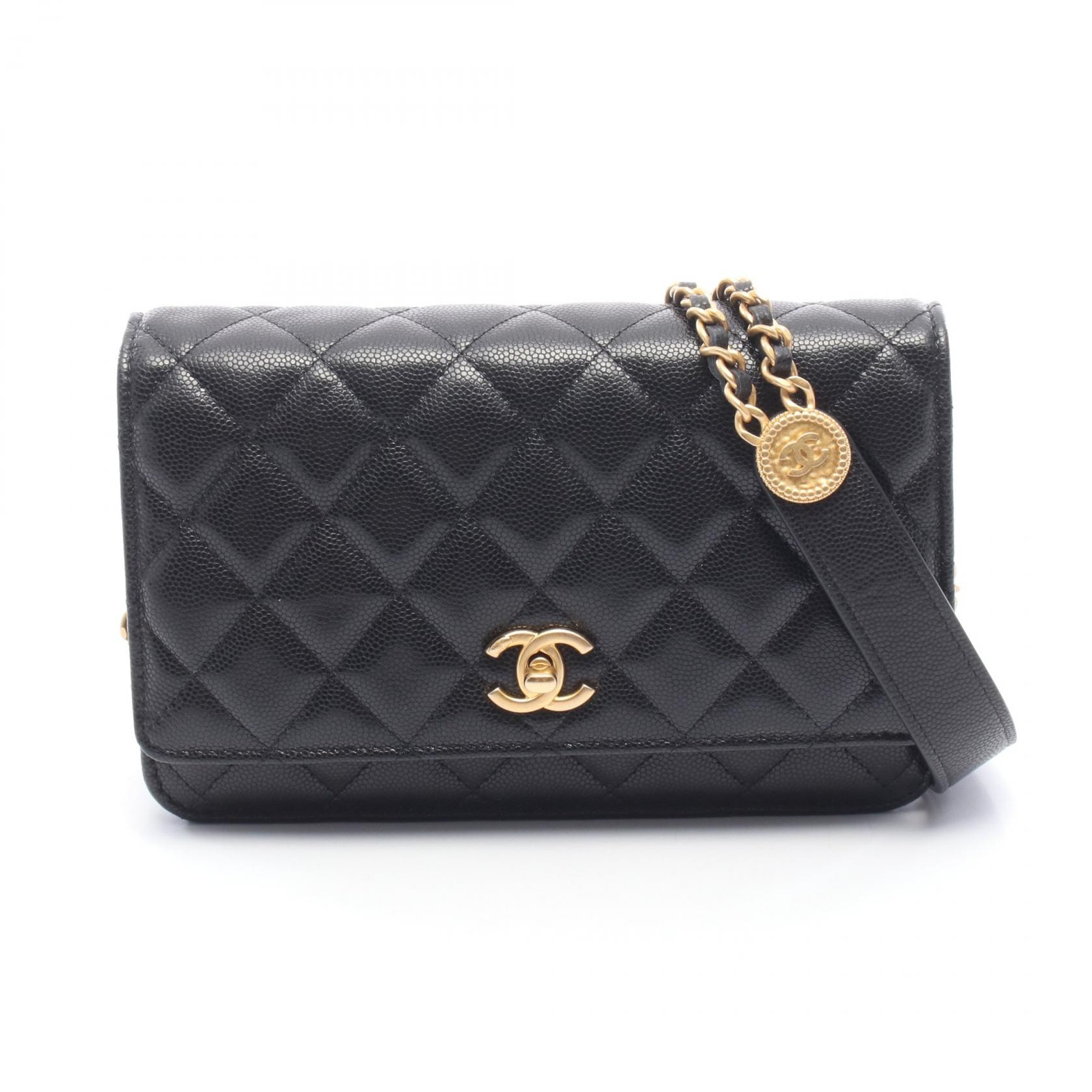 シャネル CHANEL マトラッセ ショルダーバッグ バッグ キャビアスキン(グレインドカーフ) レディース ブラック系 【中古】