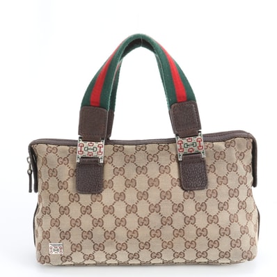 グッチ GGキャンバス シェリー ライン145759 ハンドバッグ