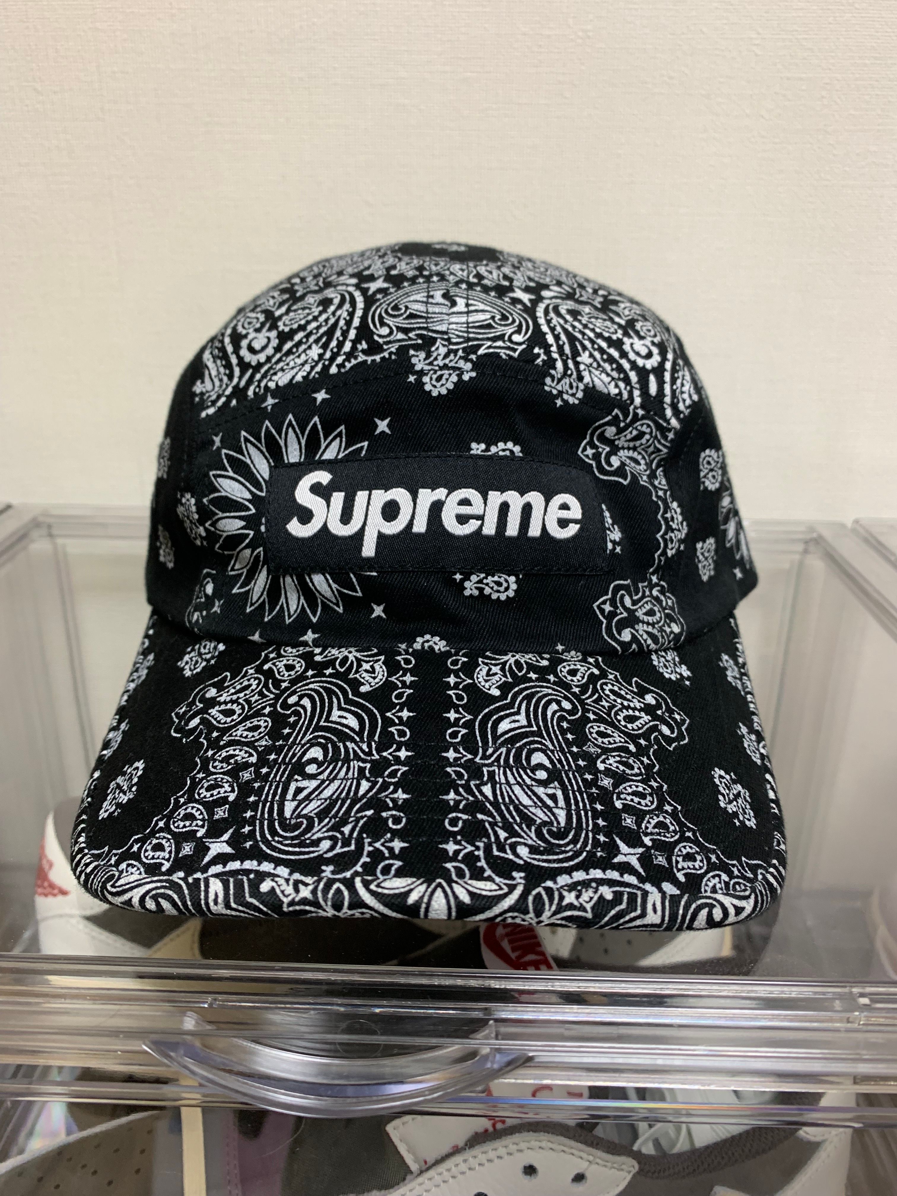 Supreme Bandana Camp Cap "Black"