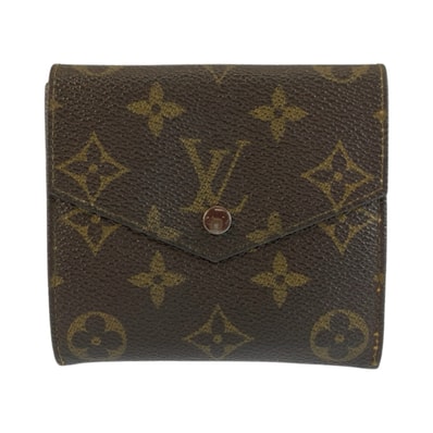 LOUIS VUITTON ルイヴィトン ヴィンテージ モノグラム ポルトモネ ビエ カルトクレディ ブラウン PVC 折り財布 コンパクトウォレット 603524 【中古】